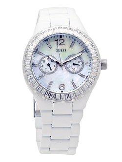 GUESS #G13552L Women's White Chill Watch