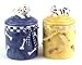 Ceramic Dog and Cat Treat Canister 2 pack 7in x 5 in