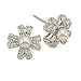 14K White Gold Pearl & Diamond Earrings
