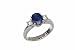 Ladies 18ct White Gold 3 Stone Diamond and Saphire Ring