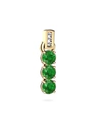 Genuine Emerald 14kt Yellow Gold Pendant