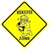 BEE KEEPER ZONE animal honey street sign