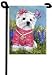 Westie Flower Child Garden Flag By Suzanne Renaud