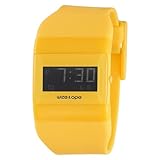 Wize & Ope Unisex WO-FLUO-3 Fluo Digital Black Dial Yellow Strap and Slide Watch
