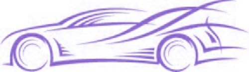 Modern Wavy Pinstripe Race Car Sketch Vinyl, Matte Lavender, 11 ft.