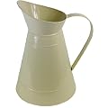 Medium Cream Metal Jug Pitcher. Code 20983