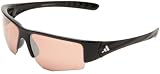 adidas mactelo II a400-6058 Rectangle Sunglasses,Shiny Black Frame/LST Active Silver Lens,One Size