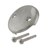 UPC 747028329071 product image for Westbrass D329-07 Two-Hole Waste and Overflow Faceplate, Satin Nickel | upcitemdb.com