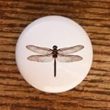 DRAGONFLIES CHOCOLATE RED DRAGONFLY DRAWER PULLS KNOBS