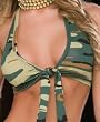 9003 Espiral Halter Top. Red Plaid, Military, Pink Plaid, Stripes