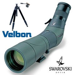 Swarovski ATS65 HD 20-60X Tripod Velbon Carbon Tripod Kit - Swarovski 86323