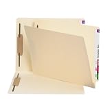 Smead Fastener End Tab Folder, Letter, Straight, Two 2-Inch Prong B Style #1 and #3 Fasteners, Manila, 250 per Box (34125)