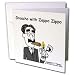 Londons Times Famous People Places Books Cartoons - Grocho Marx with Zeppo Zippo - Greeting Cards-12 Greeting Cards with envelopes