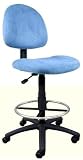 Blue Super Soft Microfiber Fabric Office Drafting Bar Counter Stools Chairs