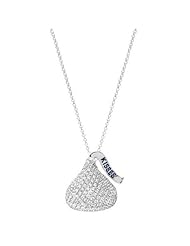Hersheys Kiss Pendant 3D Necklace 14k White Gold (2.25ct)