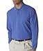 UltraClub Men's Solid Long Sleeve Pique Polo Shirt