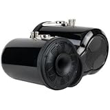 IMAGE OF New Bazooka 8-In Marine Tubbie Compression Horn Black Stainless Steel Hardware Pair 150W