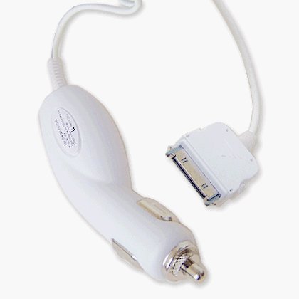 Car Charger for the Apple iPod Nano 3G - iPod Classic - iPod Touch 1G - iPhone 1G - iPod 3G 4G 5G Video - Mini - iPod Photo - and iPod Nano 1G 2G models Color White