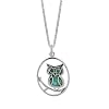 Boma Sterling Silver Turquoise Owl Necklace, 16"