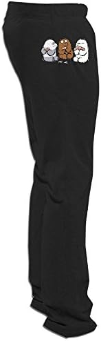 ZOENA Geek We Bare Bears Eating Workout Pants For Men Black Size M