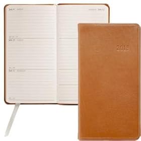 2013 British-Tan 6'' Pocket Datebook Diary in Fine Traditional Calfskin Leather by Graphic Image - 3.120x6