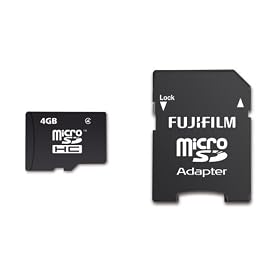 Fujifilm 4GB Class 4 Micro SDHC Micro SD Card includes Adaptor For Full size SD