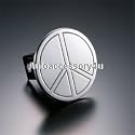 Peace Sign Billet Hitch Plug Receiver Cover