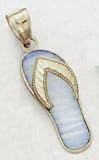 Light Blue Flip Flop Charm -ES1614