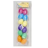 12 Medium Plastic Easter Eggs (Assorted Colors)