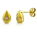 14K Yellow Gold Pear Shape Earrings