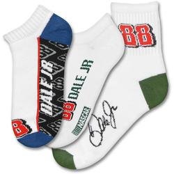 Buy For Bare Feet Dale Earnhardt, Jr. Three Pack Mens Socks - Dale Earnhardt, Jr Large