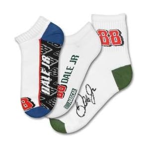 Buy For Bare Feet Dale Earnhardt, Jr. Three Pack Mens Socks - Dale Earnhardt, Jr Large