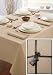 100% Cotton 54in x 90in Parchment Tablecloth and 4 Napkin Set