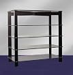 Diamond Collection D-5043 Audio Video Tv Stand (Silver Finish)