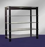 Diamond Collection D-5043 Audio Video Tv Stand (Silver Finish)