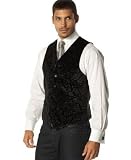 Sean John - Sean John Black Velvet Floral Vest