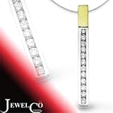 Jewelco London 18 Carat 2-Colour Gold 18pt Diamond Pendant