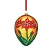 Reed & Barton European Glass Blown Amaryllis Egg Ornament, Height 4.5