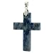 Sodalite Cross Pendant with Bail - 35x48mm
