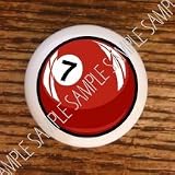 SPORTS RECREATION BILLIARDS POOL #7 BALL DRAWER PULLS KNOBS