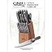 Ginsu 04816 16-Piece Stainless Steel Knife and Bamboo Block Set
