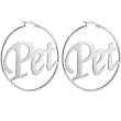 Penthouse Sterling Silver Pet Hoop Earrings
