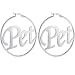 PENTHOUSE Sterling Silver PET Hoop Earrings