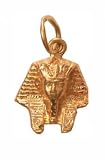 18K Egyptian Jewelry Pendants - King Tut Head Pendant (Front)