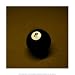 8 Ball on Brown by Jim Rush. PLAQUE MOUNTED. 9.90 inches width by 9.92 inches height. Highest Quality Art Poster Print