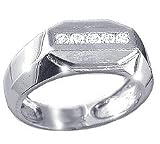 0.25Ct. 14K. White Gold Diamond Men's Ring