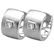 14kt White Gold Lovely Huggies Diamond Earrings