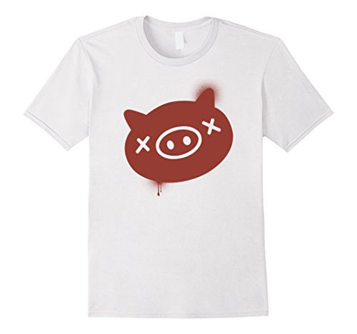 Men's Overwatch Roadhog Oinked Spray Tee Shirt Medium White