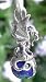  : STERLING SILVER EARTH DRAGON ON WORLD AZURITE PENDANT