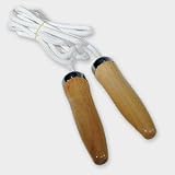 8 ft 6 inch Cotton Jump Rope with Wooden Weighted Handles